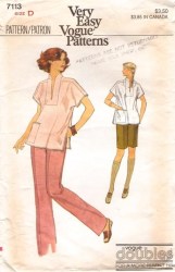 7113 EZ VOG PULLOVER TOP, BERMUDA SHORTS,PANTS PATTERN 12,14